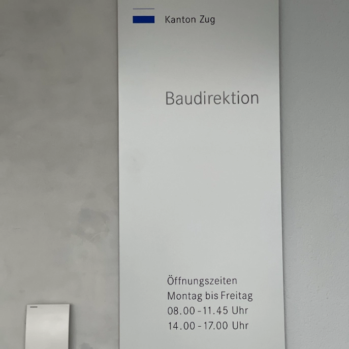 Eingang zum Baudirektonssekretariat