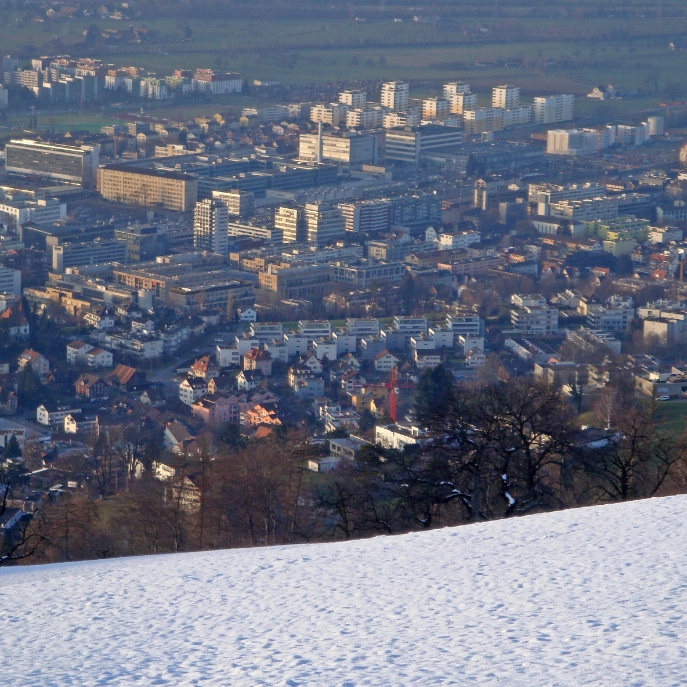 Sicht auf Zug